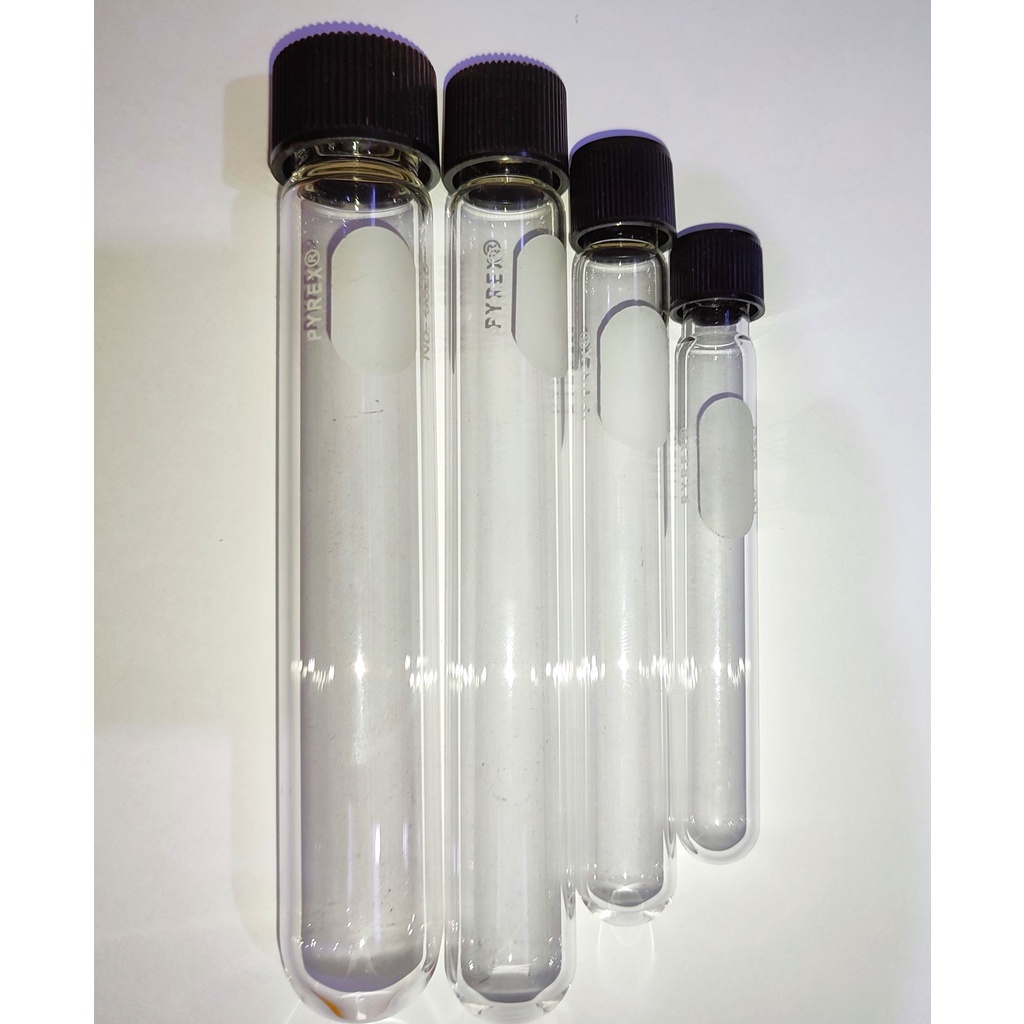 PYREX Test Tube / Culture Tube With Screw Cap, Small Sizes, Sold Per