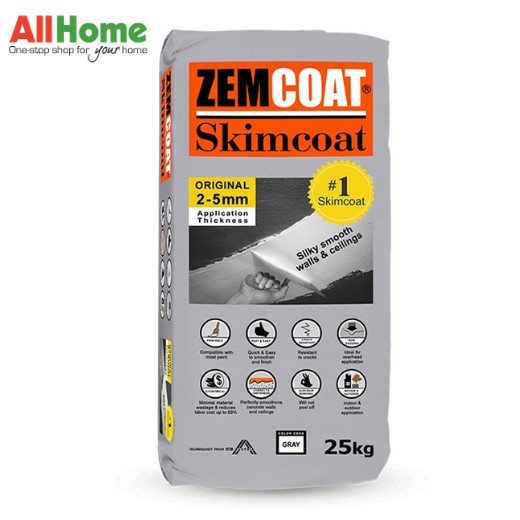 ZEMCOAT Skimcoat Original Gray 25kg Shopee Philippines