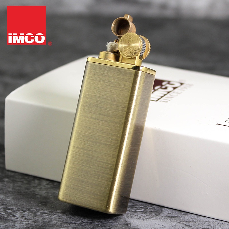 IMCO IC4500 Lighter Delicacy Brass Lighter Oil Gasoline Cigarette Mechanica Lighter Wick Flint