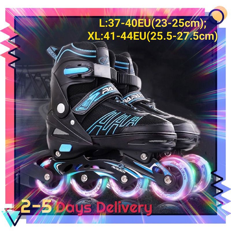 Adult inline skates, Skates (Black and Sliver)Roller skates Flashing