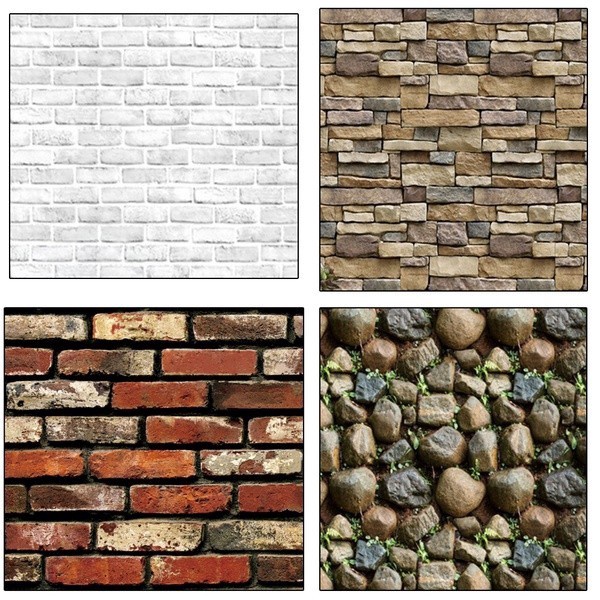 【CKK MALL]】 3D Wallpaper Sticker roll DIY Brick Wall Background Decor