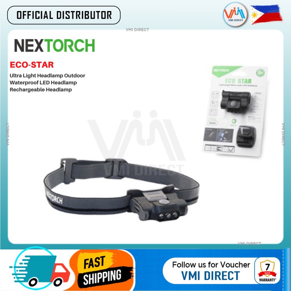 Nextorch ECOSTAR Ultra Light Headlamp Outdoor Waterproof LED Headlamp