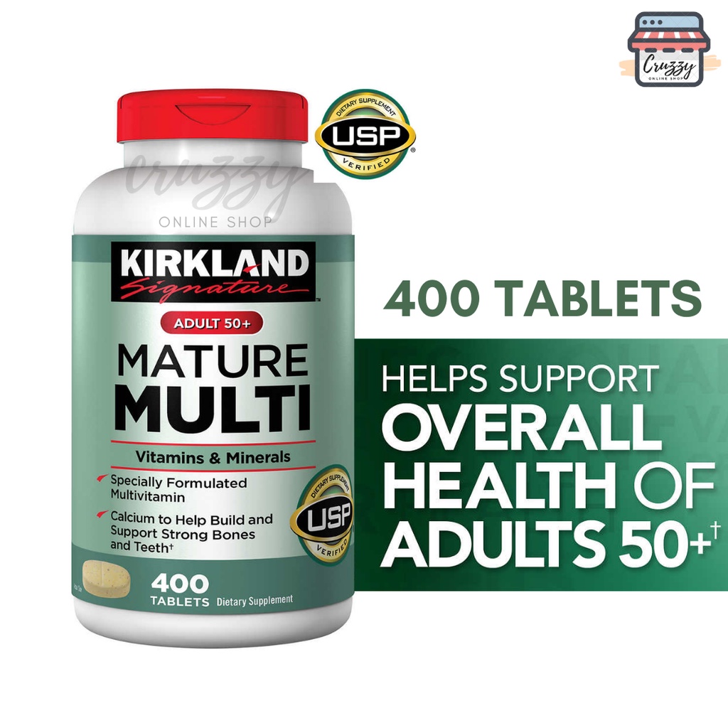 Kirkland Signature Adult 50+ Mature Multi Vitamins & Minerals, 400