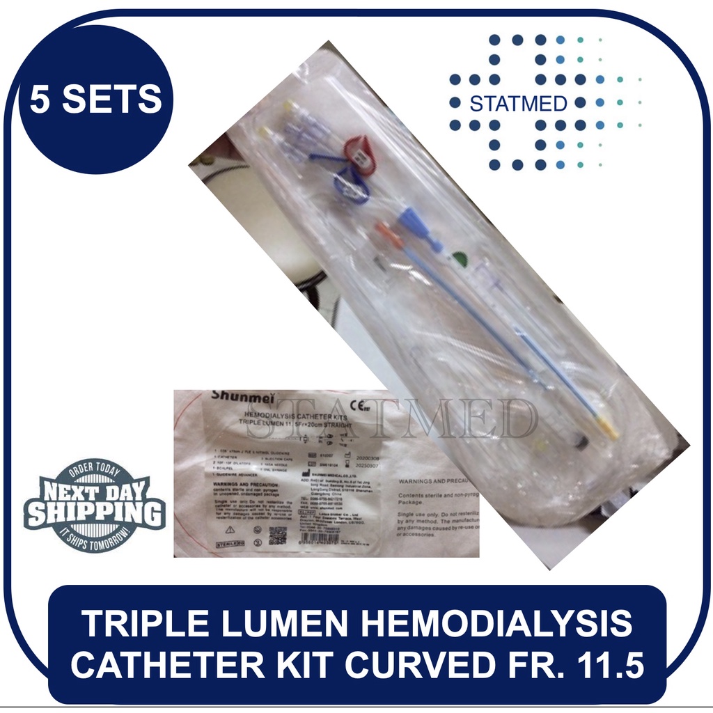 Triple Lumen Hemodialysis Catheter Set Internal Jugular (IJ) Catheter