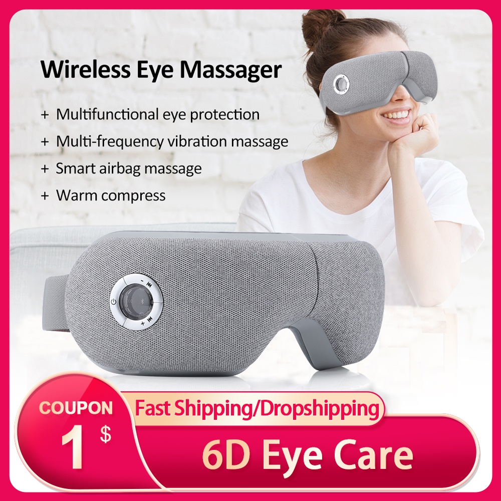 Smart Electric Eye Massager 6D Air Pressure Hot Compress Vibration Eye
