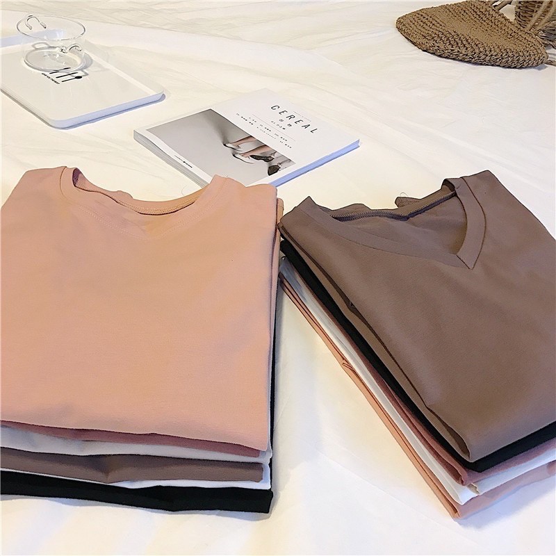 earth colors shirt unisex women men loose plain tshirt tee blouse crew