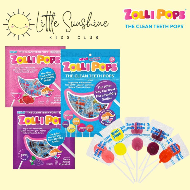 Zollipops Clean Teeth Lollipops AntiCavity Sugar Free Candy with