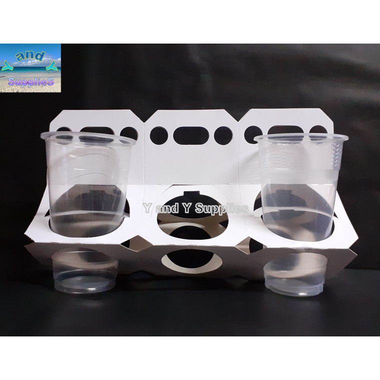 Cup Holder 6 Slots Easytear for takeouts, 25 Boards, Disposable