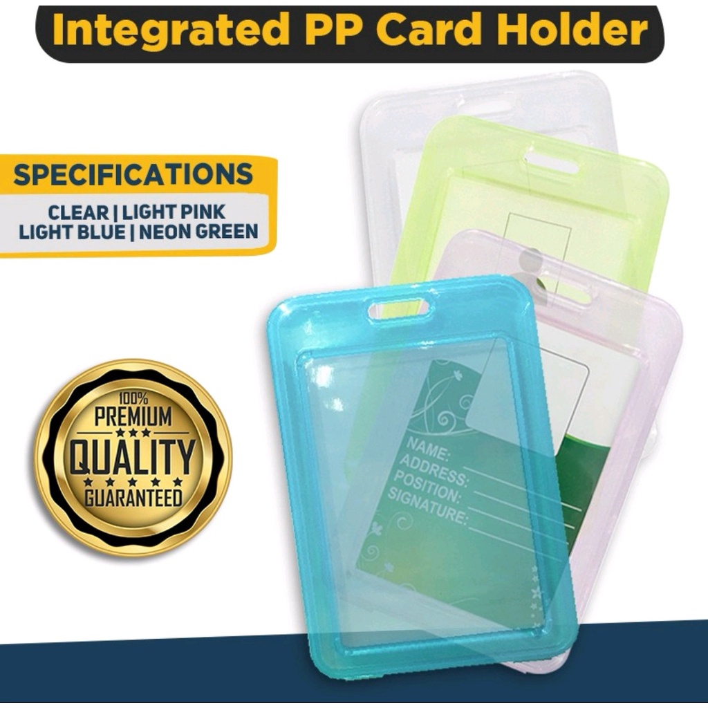 (25 pcs) Vertical Colored Transparent ID Holder / ID Case / ID