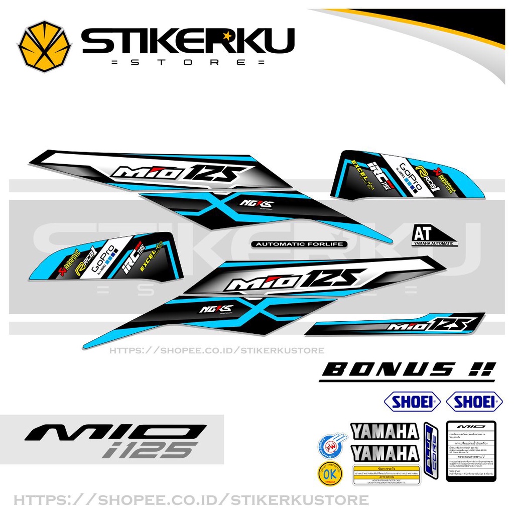 Mio i 125 STOCK DECALS/STRIPING MIO M3 /Z/125/ STICKER/STICKER