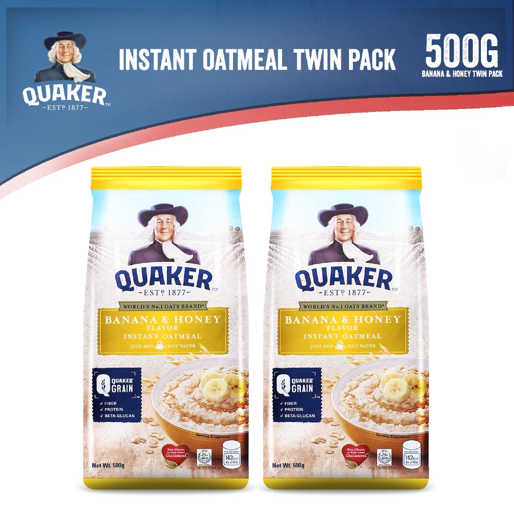 Quaker Instant Oatmeal Banana & Honey Twin Pack (500g) Shopee Philippines