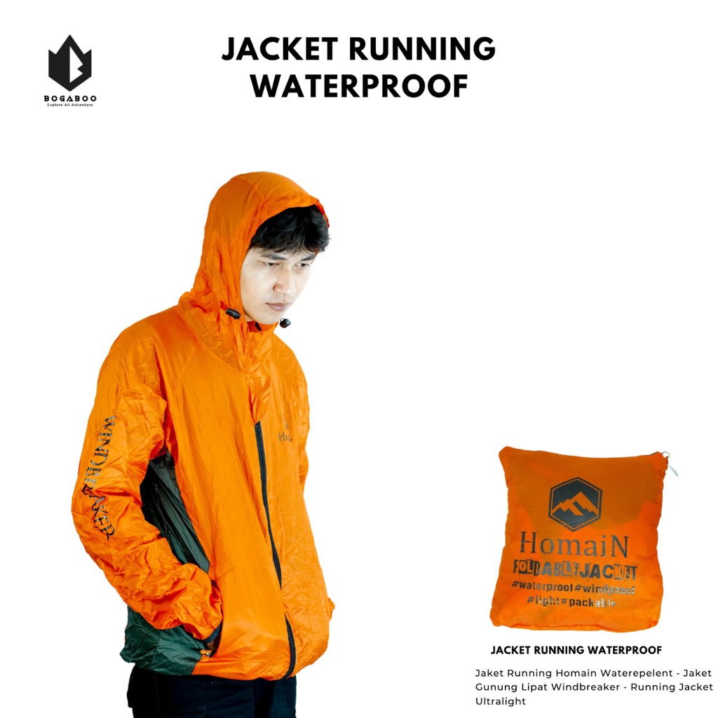Homain Running Jacket Running Jacket Windbreaker Folding Mountain