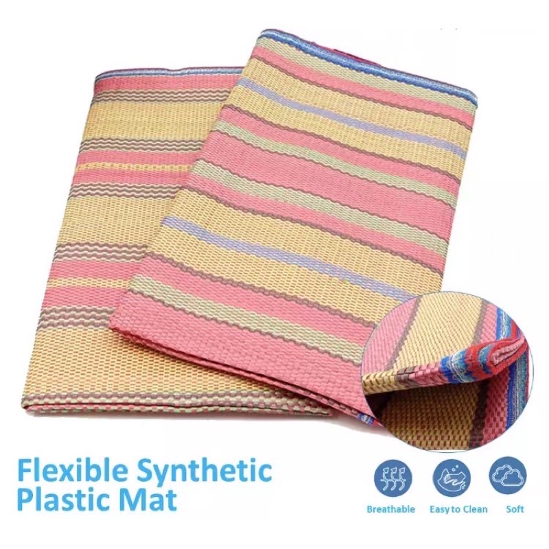 (Homstar) Banig Plastic Mat Beach mat bed mat Shopee Philippines