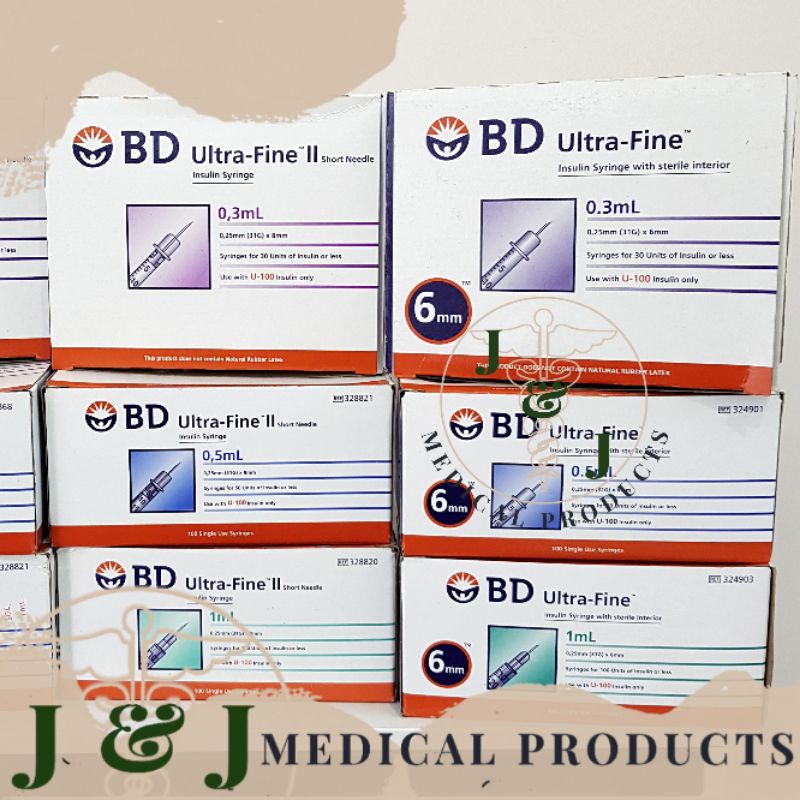 BD Insulin Syringe 31G, 6mm / 8mm (0.3mL, 0.5mL, 1mL) Shopee Philippines