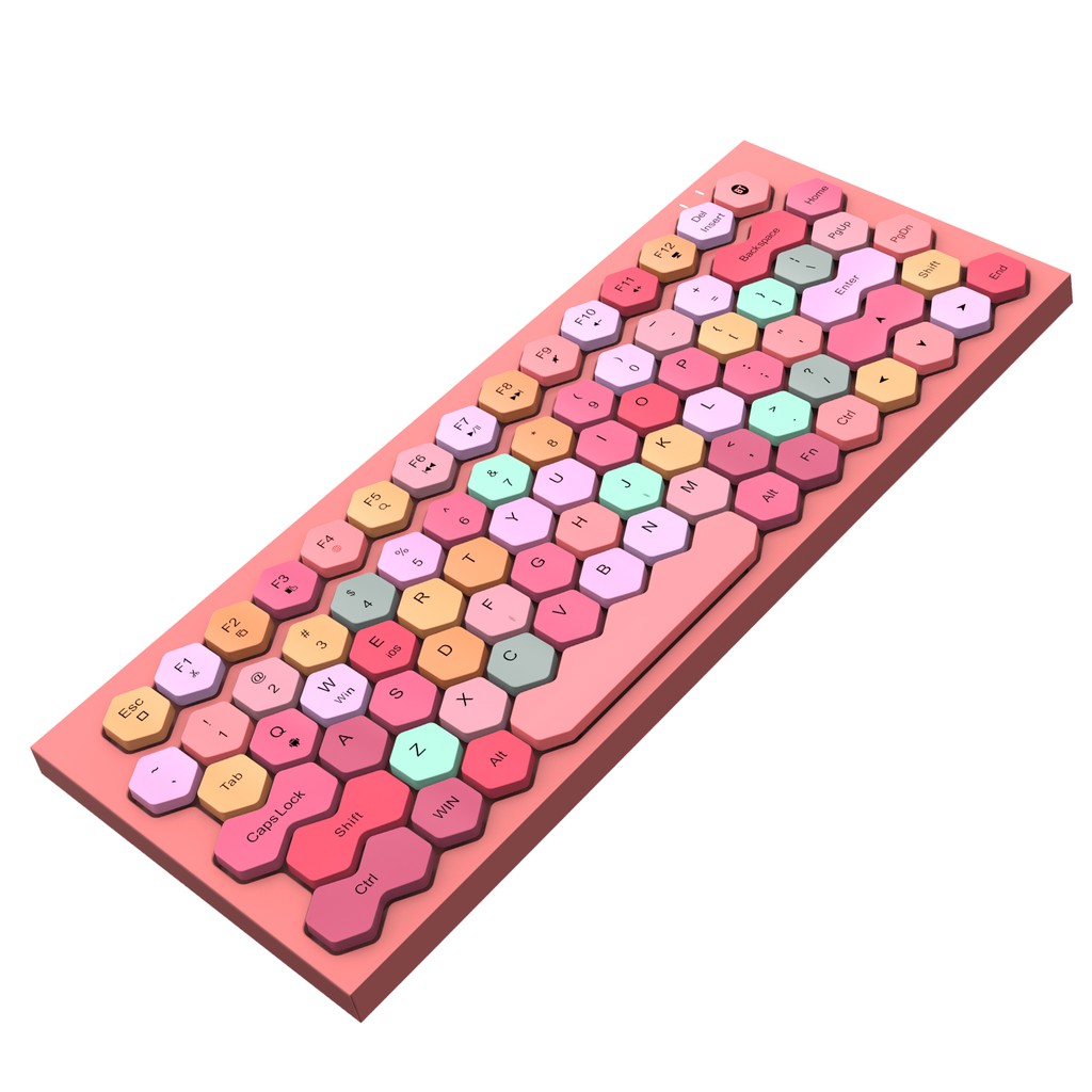 Mofii Phoenix Wireless Bluetooth Rechargeable Keyboard with Hexagon