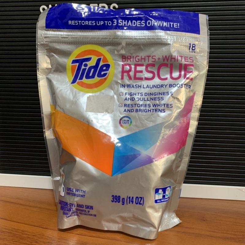 Tide Pods Whitener Brights + Whites Rescue InWash Laundry Booster 18