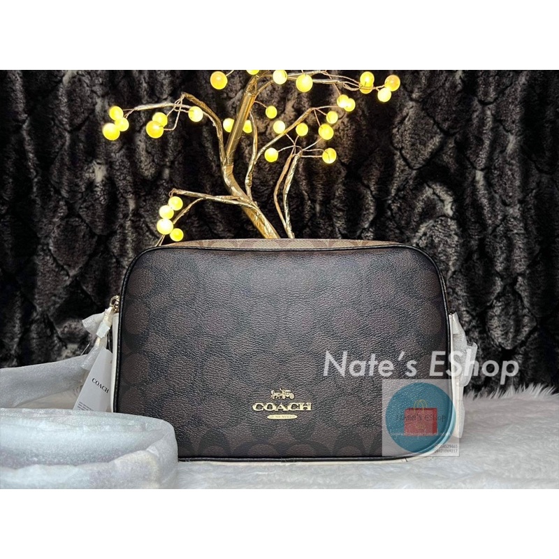 Coach Jes Crossbody In Blocked Signature Canvas Tricolor Shopee