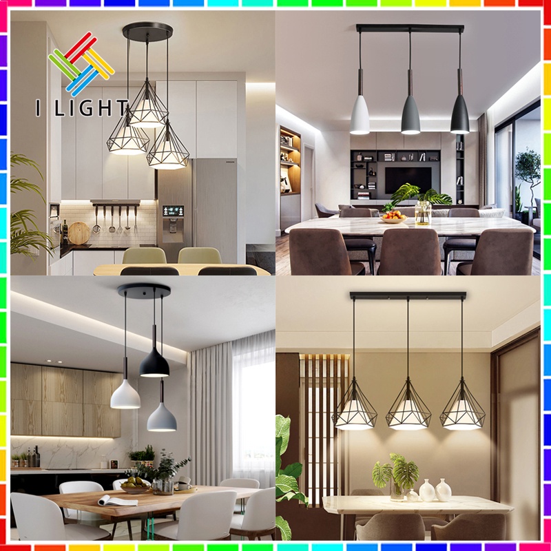 （Fast delivery）led modern chandelier ceiling light e27 bulb Kitchen