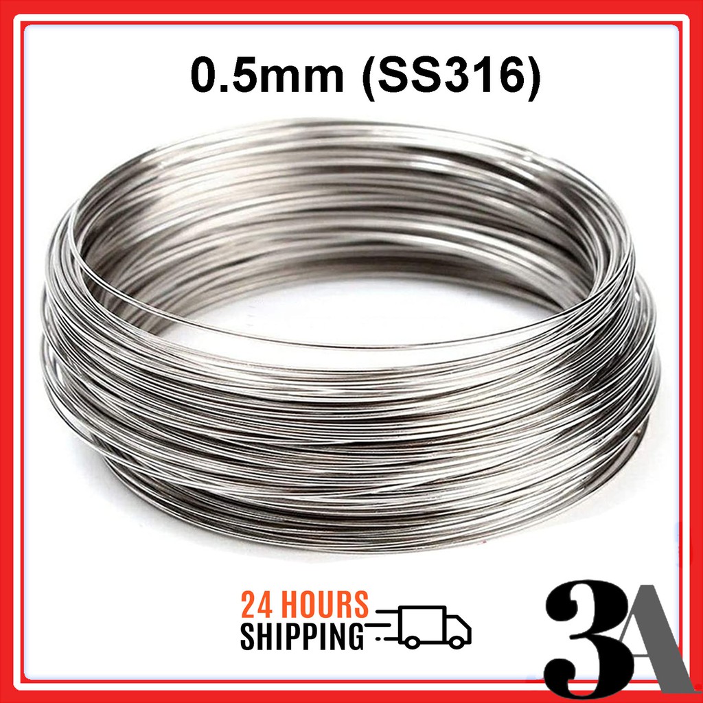 SS 316 Stainless Steel Wire Single Strand SS316 Tie Wire Soft 0.5mm