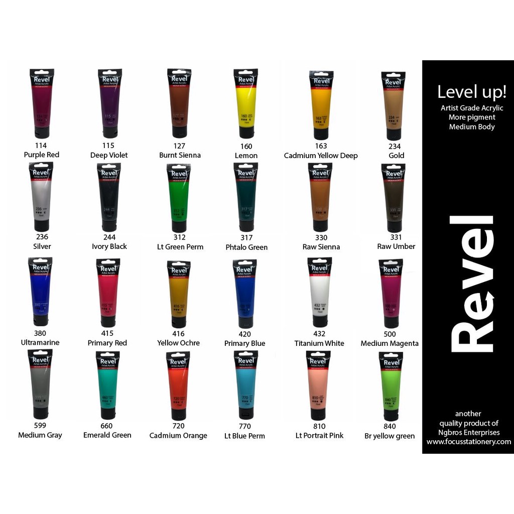 Revel Artist Grade Acrylic Paint 75 ml (page 2) Shopee Philippines