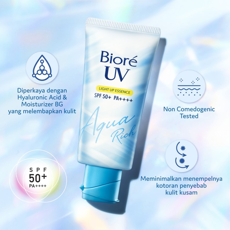 Biore UV Face Sunscreen Aqua Rich Light Up Essence SPF 50+ PA+++ 70g