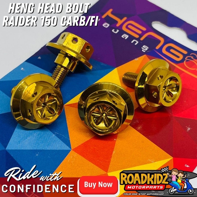 HENG HEAD BOLT SET RAIDER 150 (4PCS) Shopee Philippines