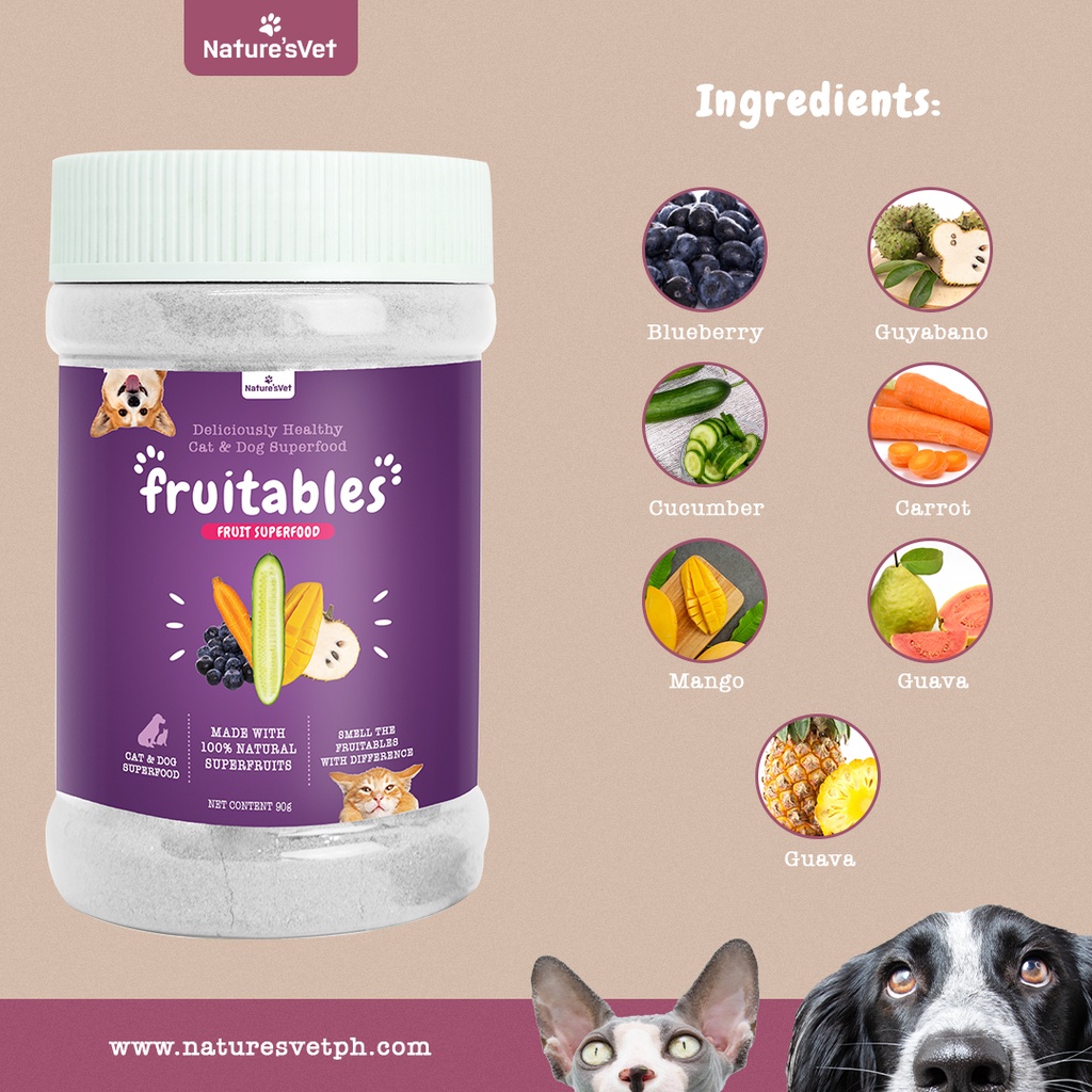 Nature'sVet Fruitables Dog & Cat 100 All Natural Organic Multivitamins