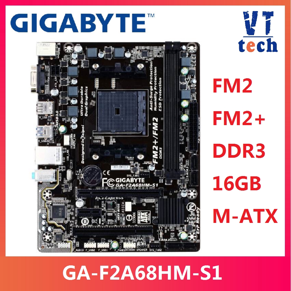 Gigabyte GAF2A68HMS1 FM2 FM2+ motherboard suppport a8 7680k DDR3