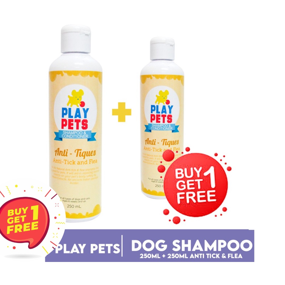 Play Pets Shampoo Anti Tick and Flea 250ml Medicated Shampoo Shopee