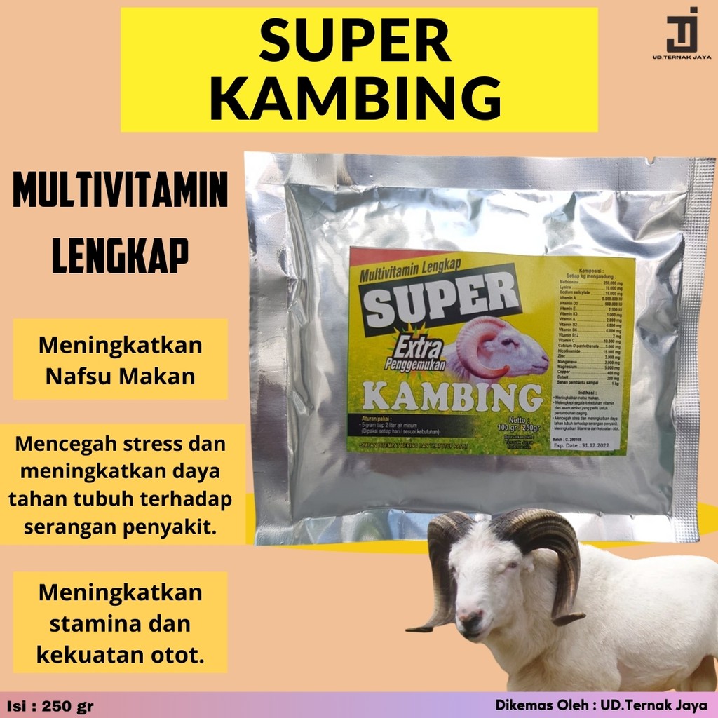 Super Goat Multivitamin Extra Fattening Goat And Sheep 100 Grams