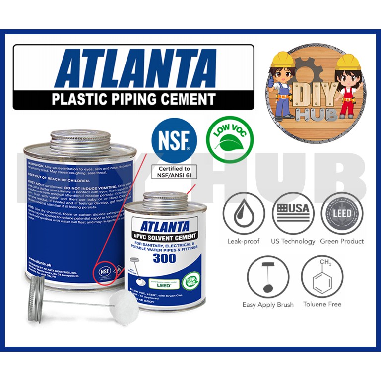 ATLANTA PVC Cement with Brush 100ml, 200ml, 400ml Shopee Philippines