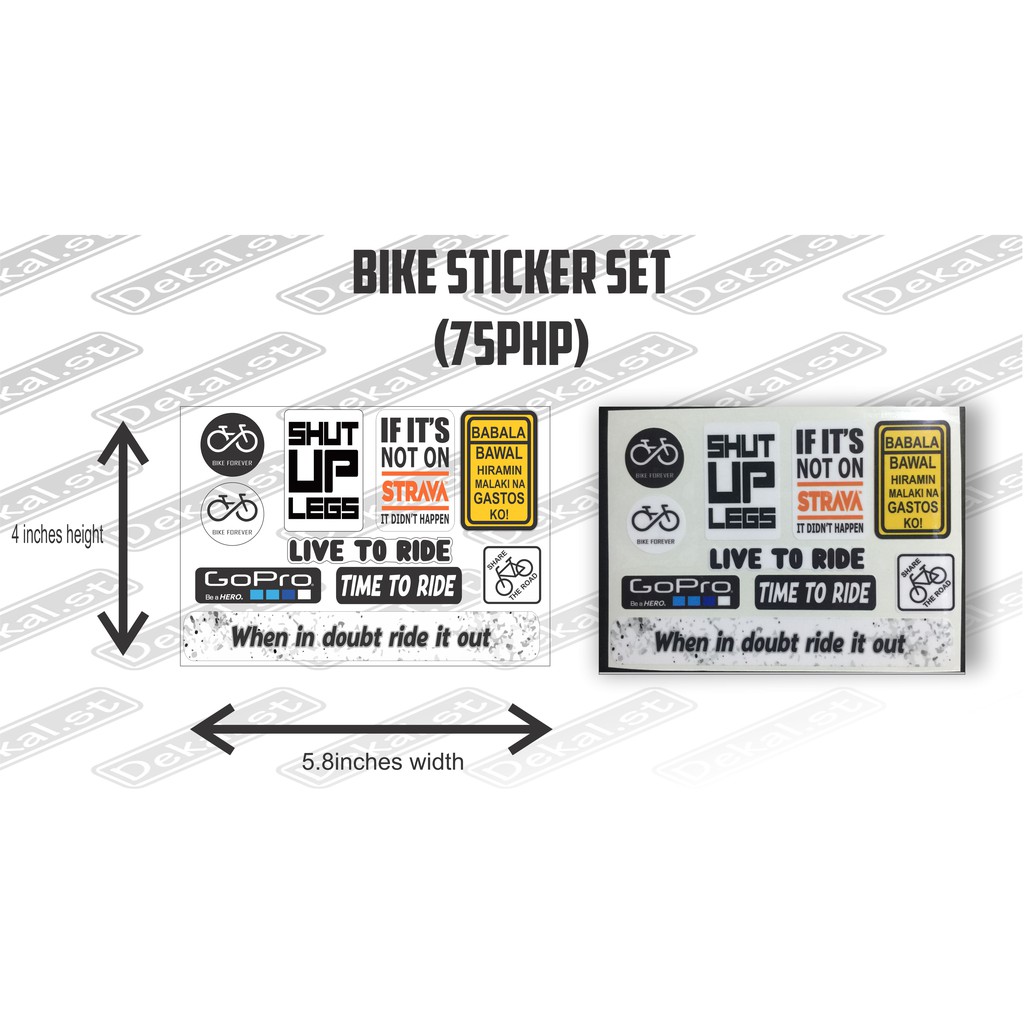 Bike sticker set (with gloss lamination) Shopee Philippines
