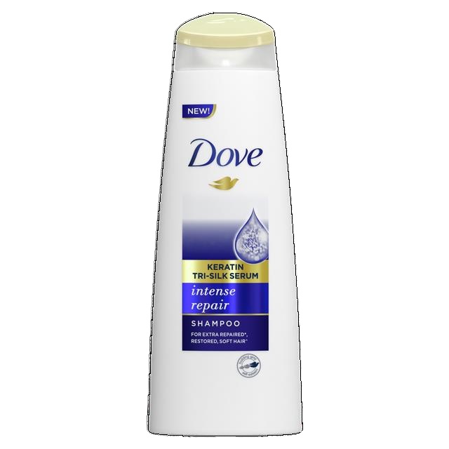 Dove Keratin TriSilk Serum Intense Repair Shampoo 340ml Shopee