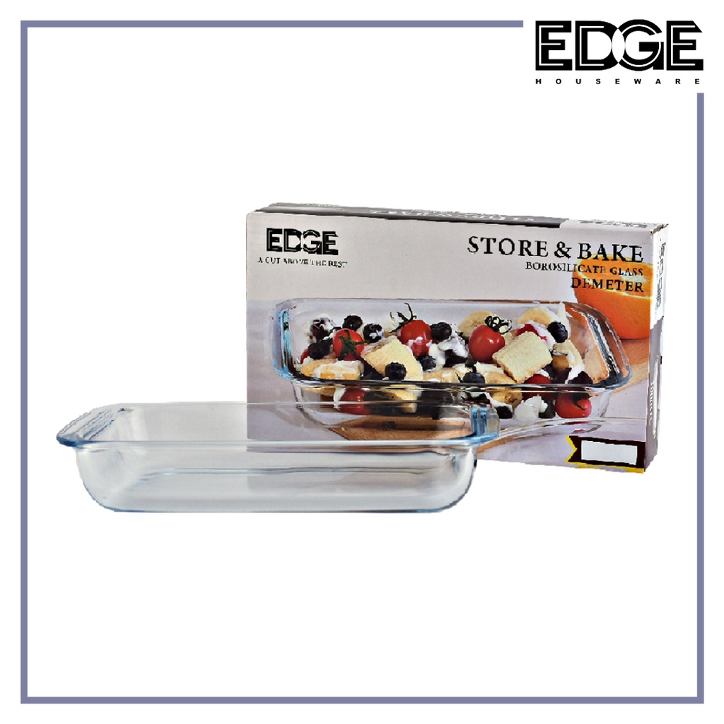Edge DEMETER RECTANGLE GLASS BAKING DISH MICROWAVE SAFE Glass Food