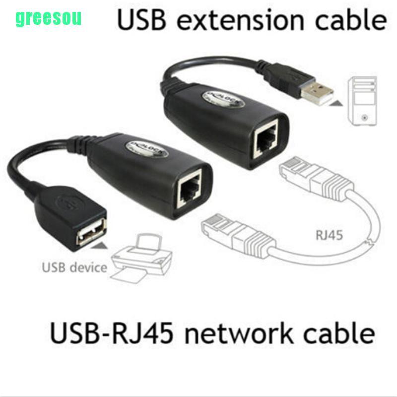 GS USB Extension RJ45 Cat5e/6 Cable LAN Adapter Extender Over