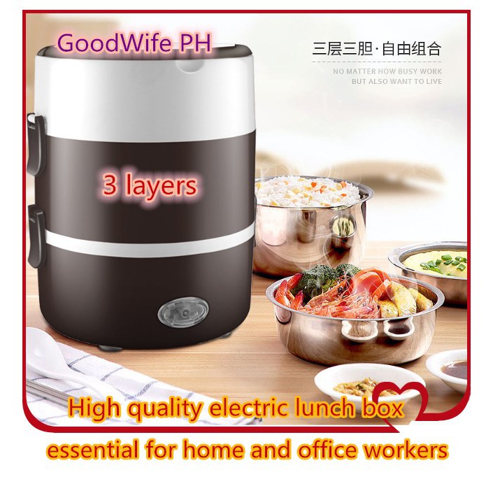 3layer 2.0L electric lunch box rice cooker can be plugged in electric
