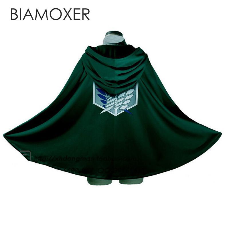 Biamoxer Anime Attack on Titan Cosplay Cape Shingeki no Kyojin The