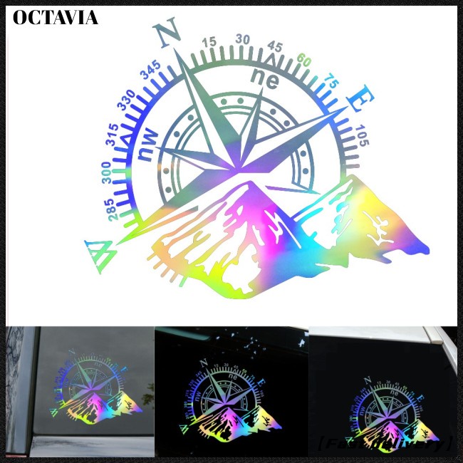 AT Car Sticker Compass Mountain Compass Navigation Car Sticker