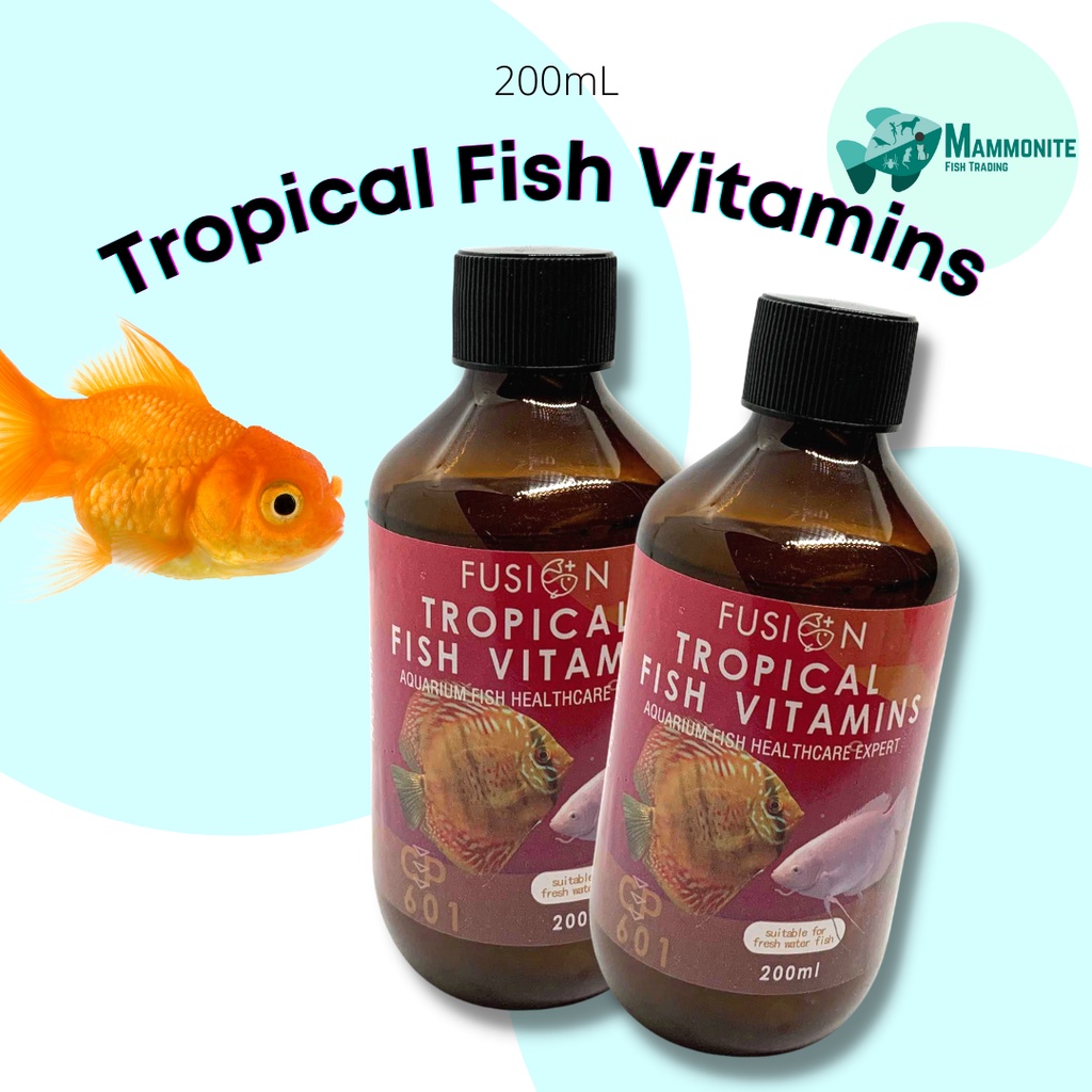 Aquarium fusion Tropical Fish Vitamins and Amino Nutrients Color