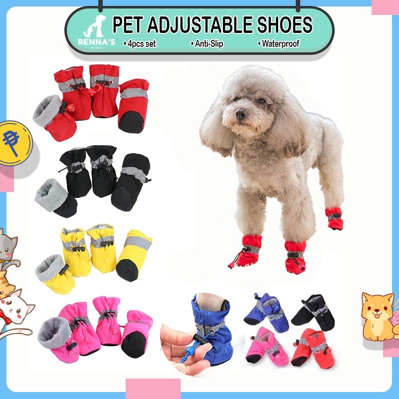 Renna's Dog Shoes Anti Slip Waterproof Shoes Pet Shoes For Dog Cat