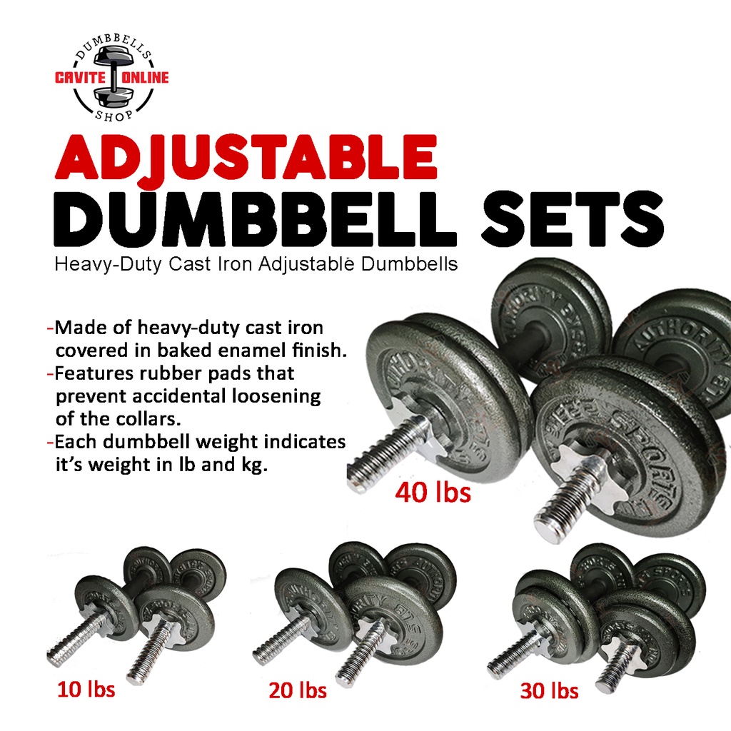 Dumbbell Barbell set 10/20/30/40/50 LBS Full Body Work Out Home Gym
