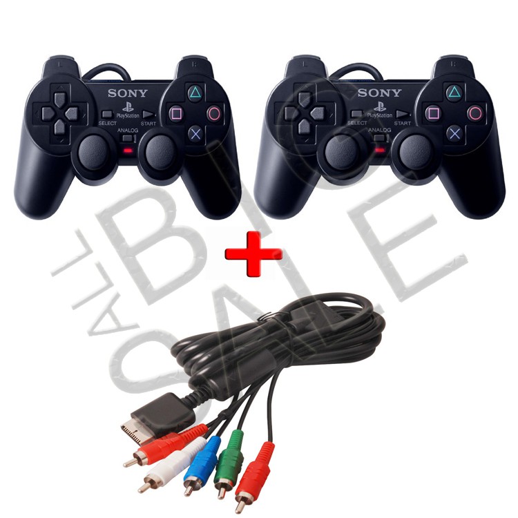 Package 2stick + Component Cable Av 5 Colors For Ps2 Shopee Philippines