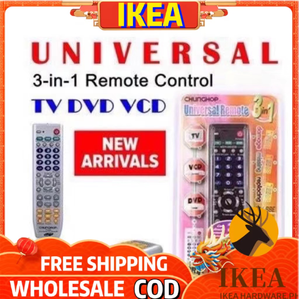 COD 3in1 TV VCD DVD Universal Remote Control RM88E Universal TV