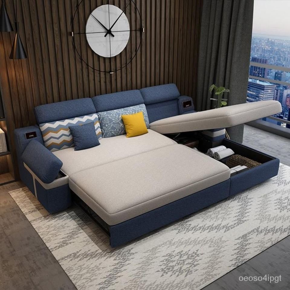 Sofa Bed with Storage DualUse Foldable Living Room MultiFunctional