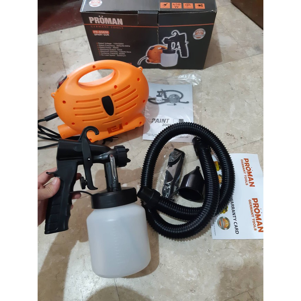 PROMAN HVLP DIY Spray Gun Paint Zoom Electric Sprayer 800ml 650W PRSG6560 Shopee Philippines