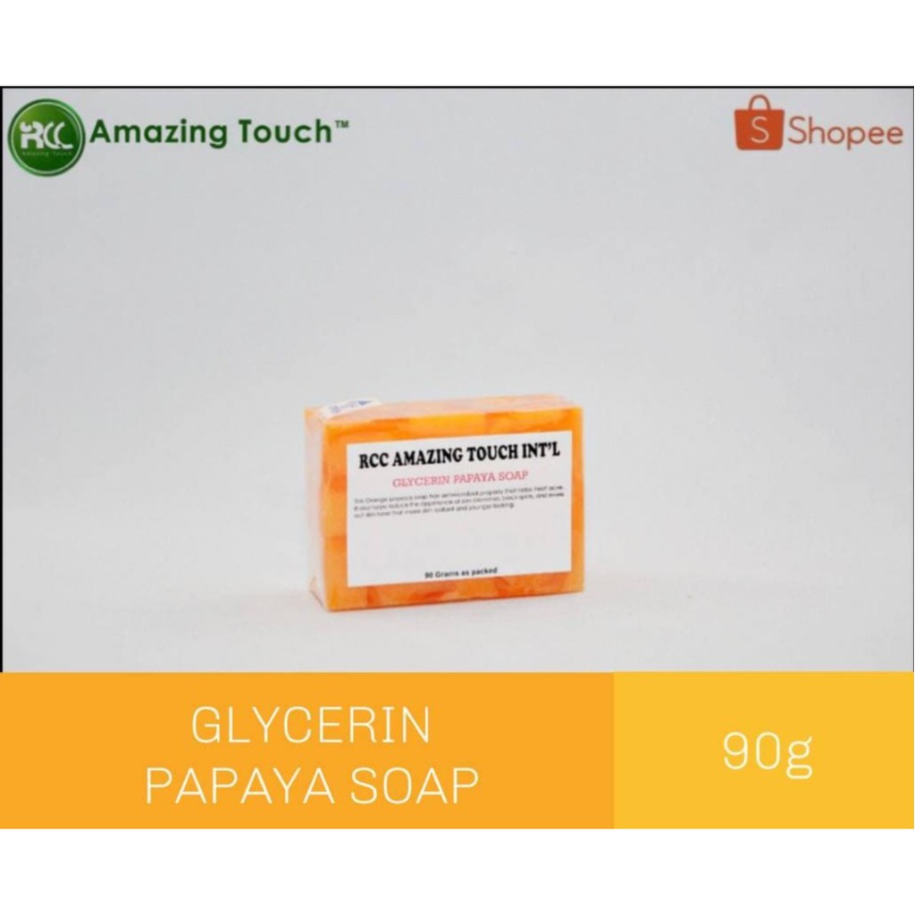 RCC Amazing Touch Glycerin Papaya Soap 90G Shopee Philippines