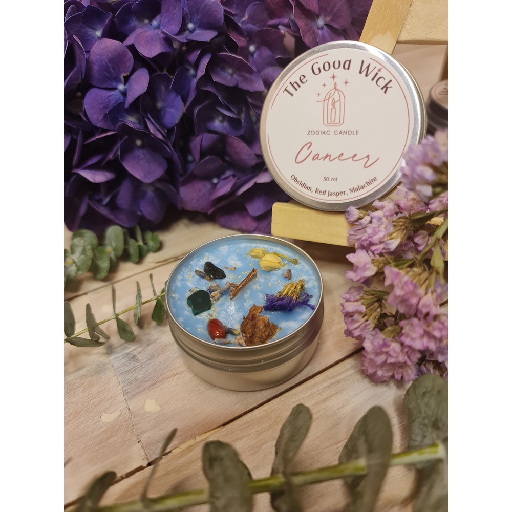 Zodiac Scented Candles Cancer The Good Wick CrystalInfused