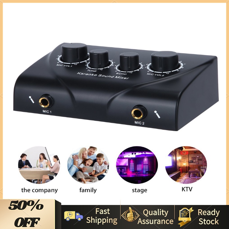 Karaoke Echo Mixer Sound Speaker Mixer Amplifier Musical Echo Mixer