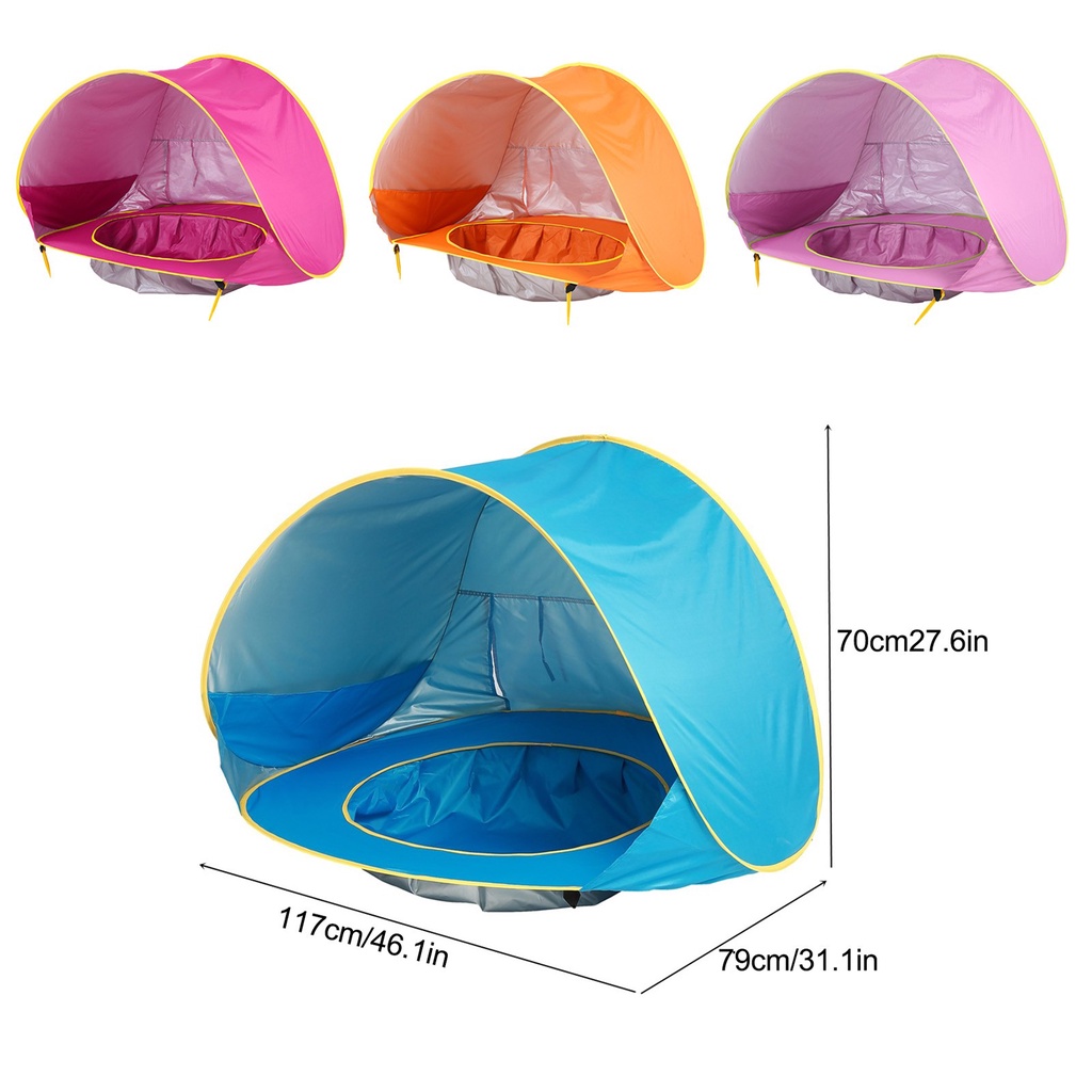 AAutomatic Camping Tente Baby Beach Tent with Pool Travel tent Upgrade