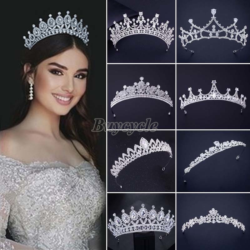 Princess Bridal Crown Crystal Tiara Headwear for Wedding/Pageant